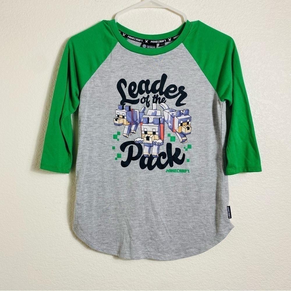 Mojang Jinx Minecraft "Leader of The Pack" PJ Shirt Boys Size:XL(14/16)